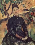 Paul Cezanne Madame Cezanne in the Conservatory painting